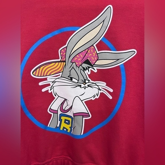 2:40$ BUGS bunny looney tunes red scoop next crop long sleeve  shirt size small - Picture 7 of 7